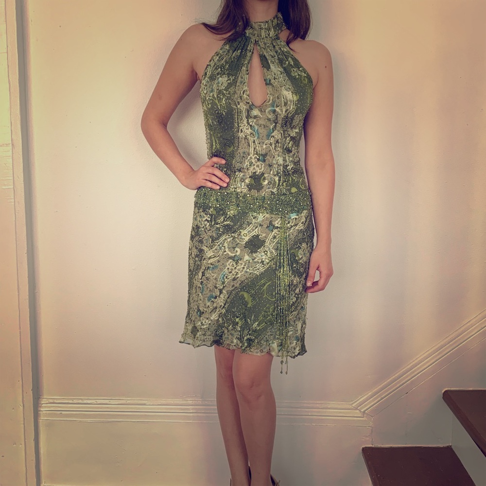 Gorgeous hand beaded cocktail dress!